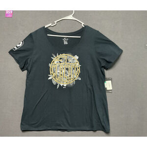 Nike Tee NWT LaLiga El Clasico Graphic Tee Black Gold Cotton Womens XL